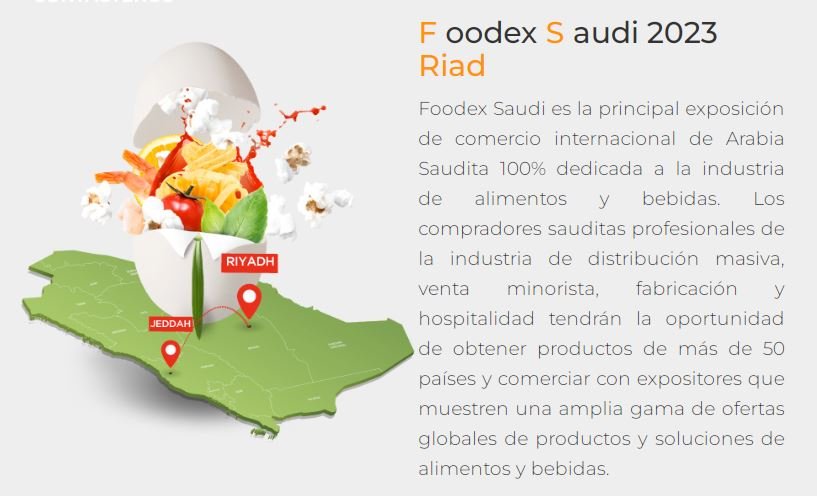 17-20 SEPRIEMBRE 2023  Foodex Saudí, Arabia Saudita