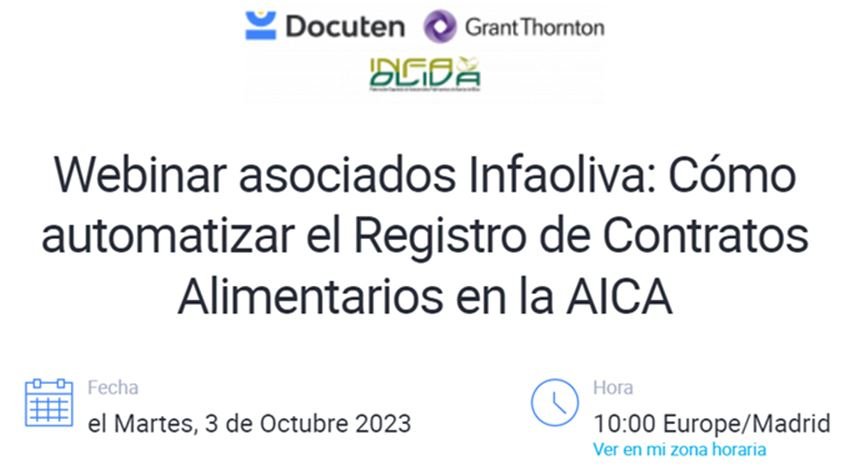 3 OCTUBRE 2023 Cómo automatizar el Registro de Contratos Alimentarios AICA