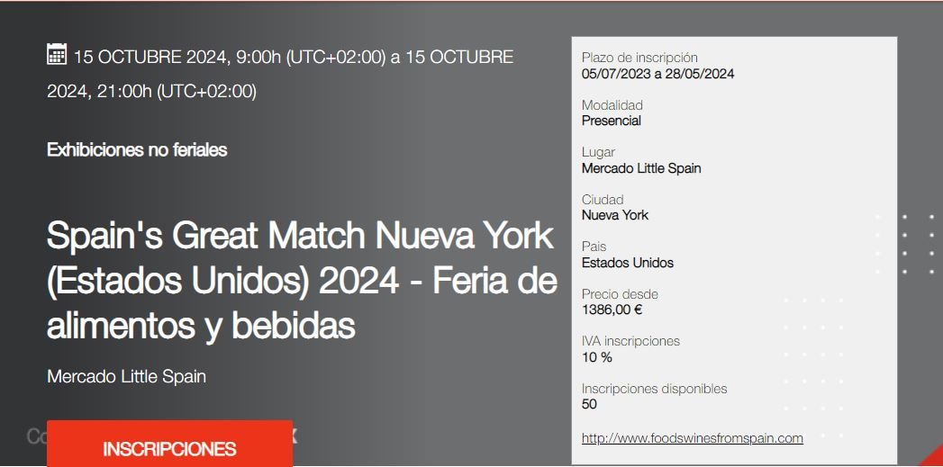 15 OCTUBRE 2023 Spain’s Great Match de Nueva York