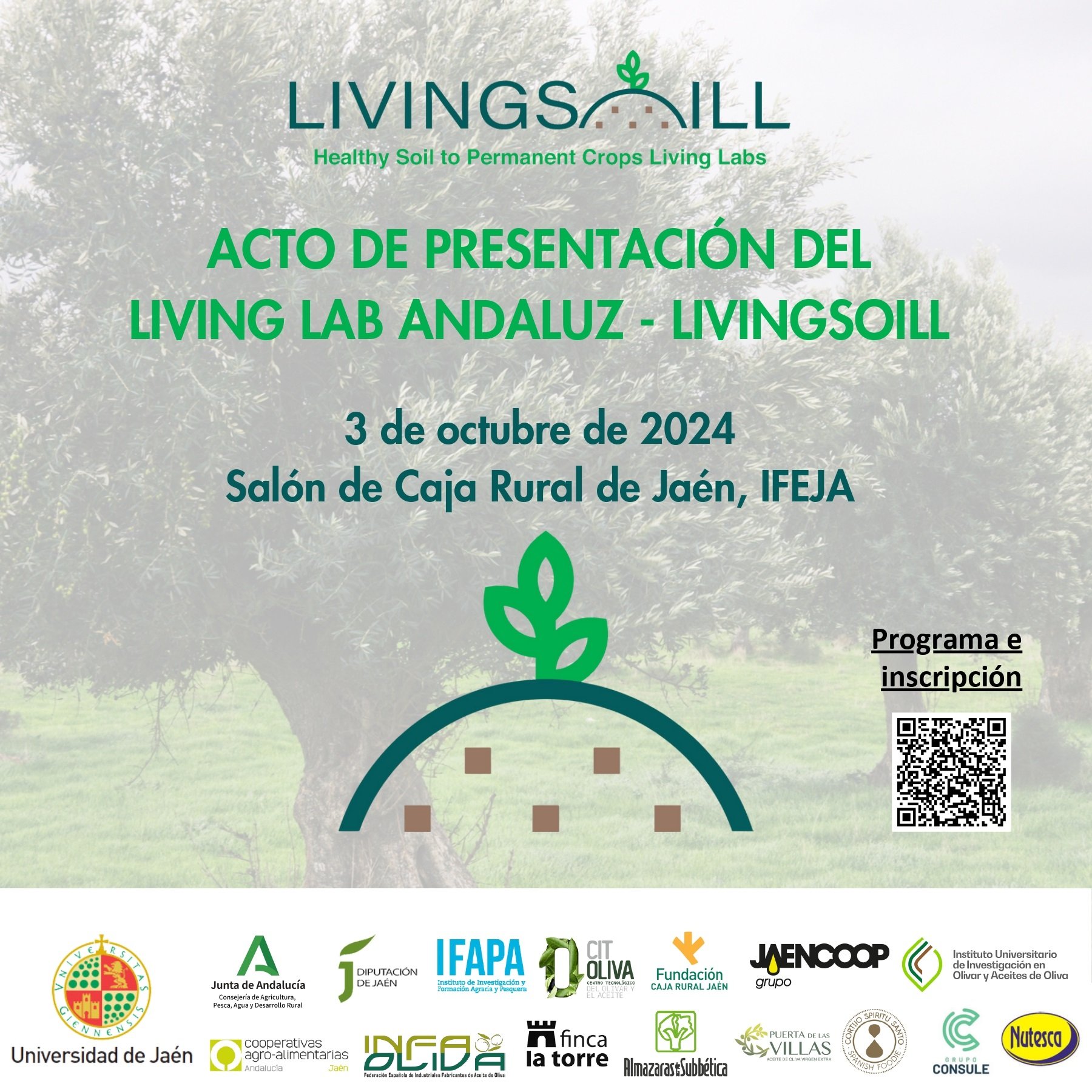 3 OCTUBRE 2024 ACTO DE PRESENTACIÓN Living Lab Andaluz LIVINGSOILL