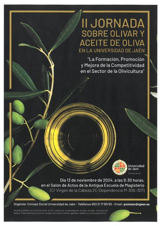 13 NOVIEMBRE 2024 II JORNADA SOBRE OLIVAR Y ACEITE DE OLIVA